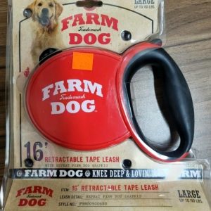 Farm Dog Brand 16' Retractable Tape Leash- Large Dogs